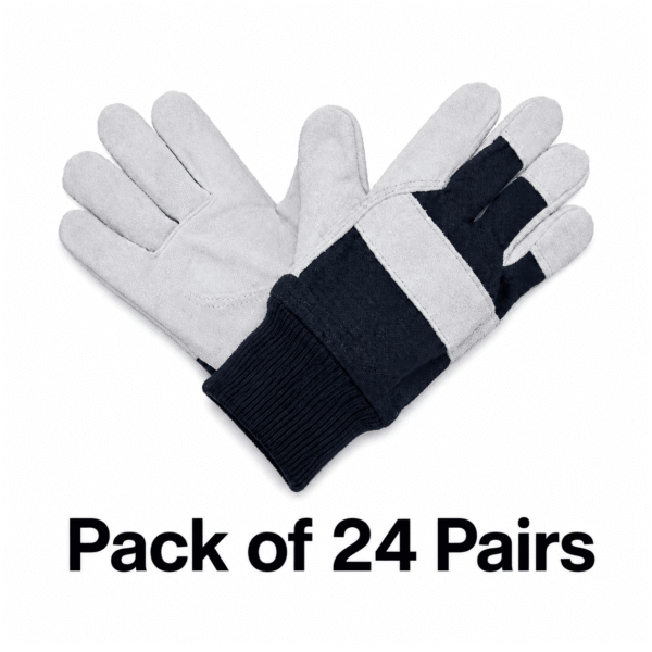 Liscombe 569L Gants de travail en cuir chromé à paume renforcée, taille 7 – 24 paires