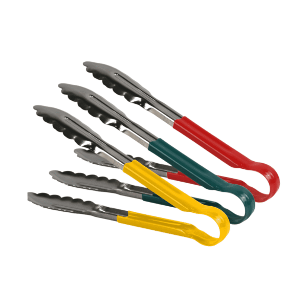 CS Euro Utility Serving Tongs clip 9" ( Yellow, Green, Red, 3x 9'')