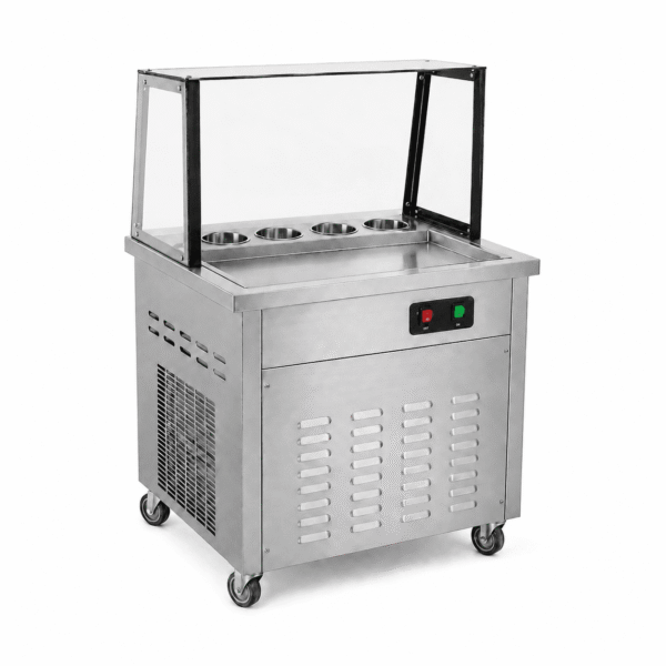 CS Euro Fried Ice Cream Roll Machine 10-15L/h 1000W with Topping Pots KIC580F