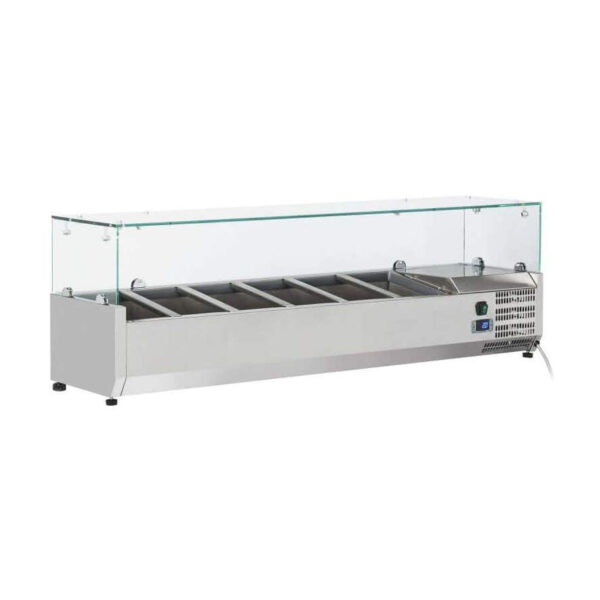 CS Euro Refrigerated Servery Prep Top 1400mm 6xGN1/4 Depth 330mm Salad bar VRX1400/330