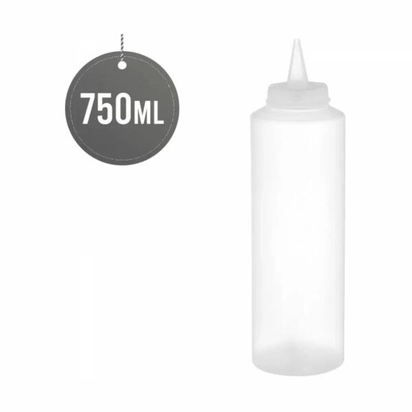 CS Euro Squeeze Sauce Bottle Clear 750ml (26oz)