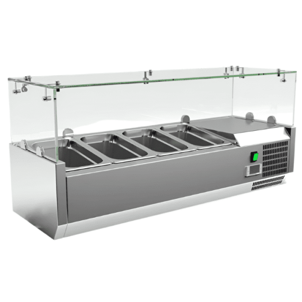 CS Euro Saladette réfrigérée de service 1000mm 4xGN1/4 profondeur 330mm buffet à salades VRX1033