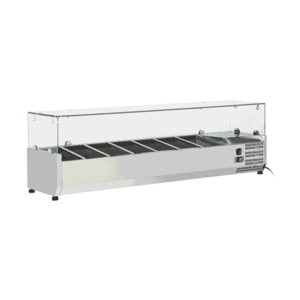 CS Euro Refrigerated Servery Prep Top 1600mm 7xGN1/4 Depth 330mm Salad bar VRX1633