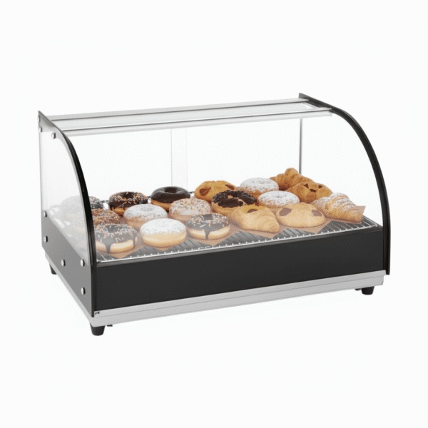 CS Euro Hot Display Case GN1/1 Countertop Curved Glass FW300
