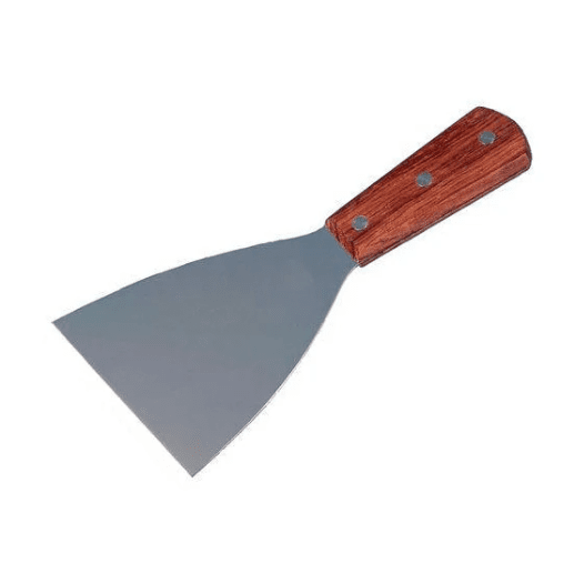 CS Euro Wooden Handle Griddle Scraper Spatula 21cm