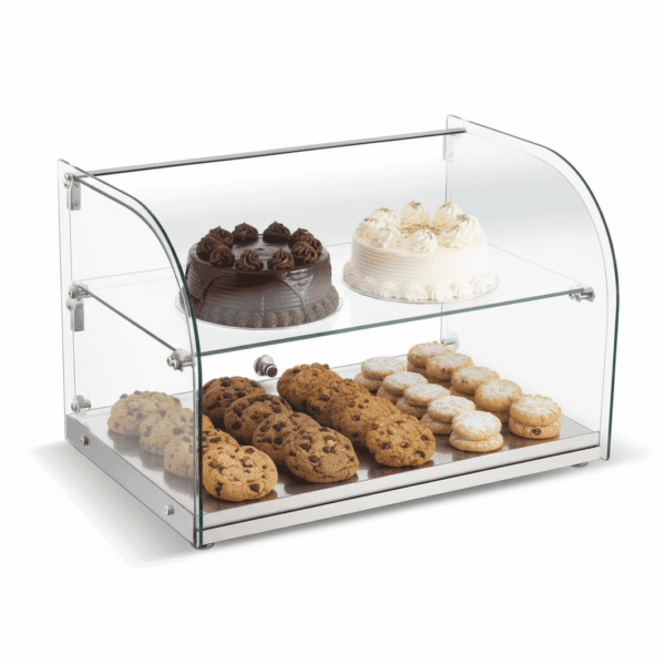 CS Euro Curved Ambient Display Case 45L 2 Tier Countertop XCZ45L