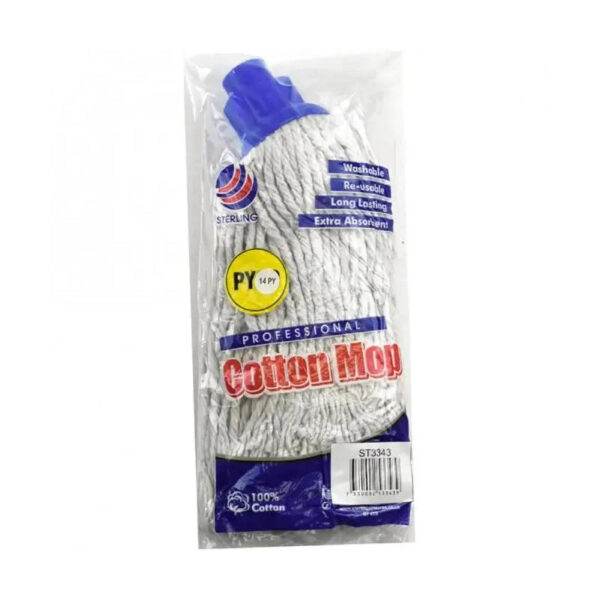 Franges de balai coton plastique bleu 100% coton