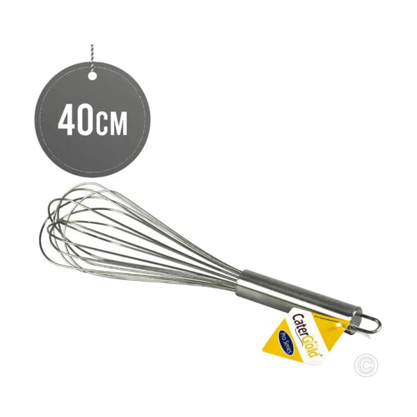 CS Euro Heavy Duty Pro Whisk Stainless Steel 40cm Ashley Cook