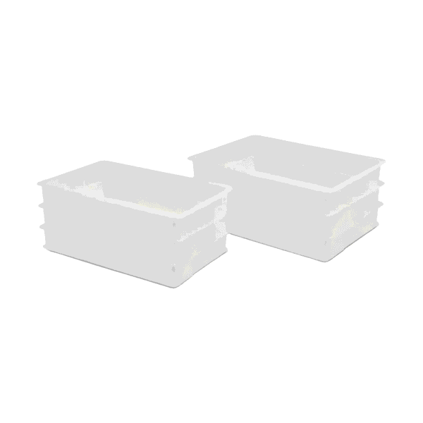 Pack of 6 Stackable Pizza Dough Box Proofing 60x40x 9.5cm