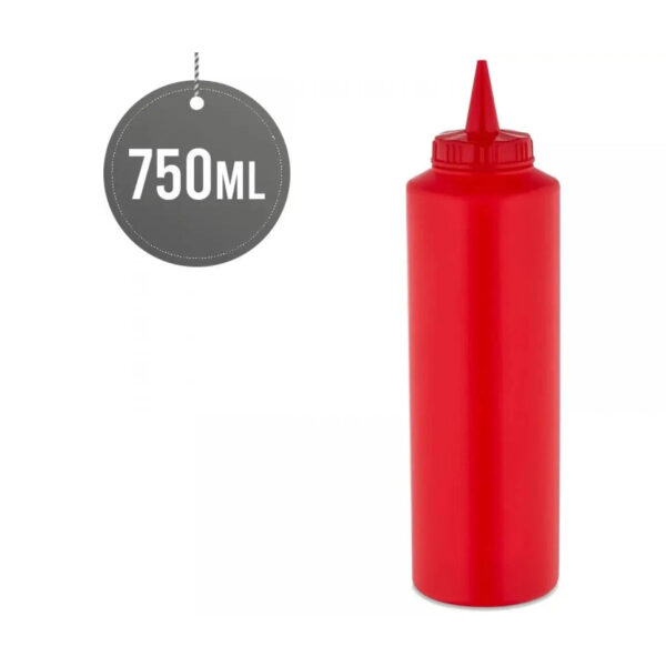 CS Euro Squeeze Sauce Bottle Red 750ml (26oz)