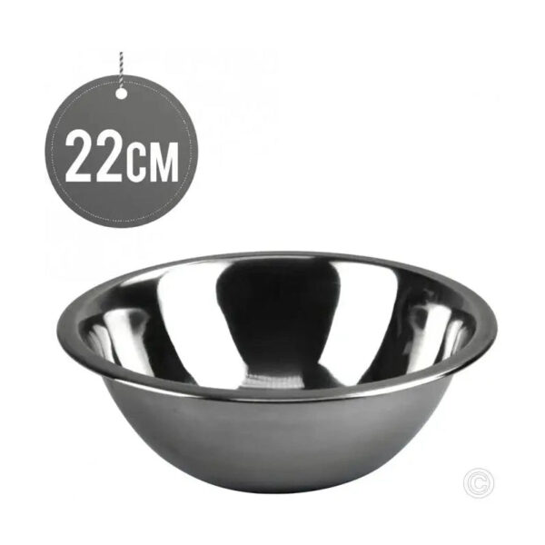 Stainless Steel Deep Mixing Bowl 22cm