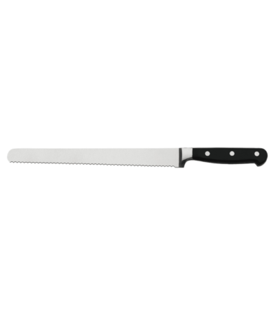 CS Euro Serrated Slicer Knife 30cm Black Handle Bread Knife 502E601