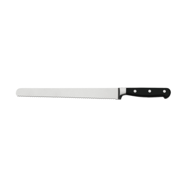 CS Euro Serrated Slicer Knife 30cm Black Handle Bread Knife 502E601