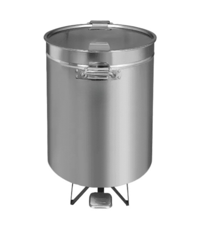 CS Euro Professional Waste bin Stainless steel Wheels Pedal 80 litres AD5904