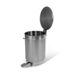 CS Euro Professional Waste bin Stainless steel Wheels Pedal 80 litres AD5904