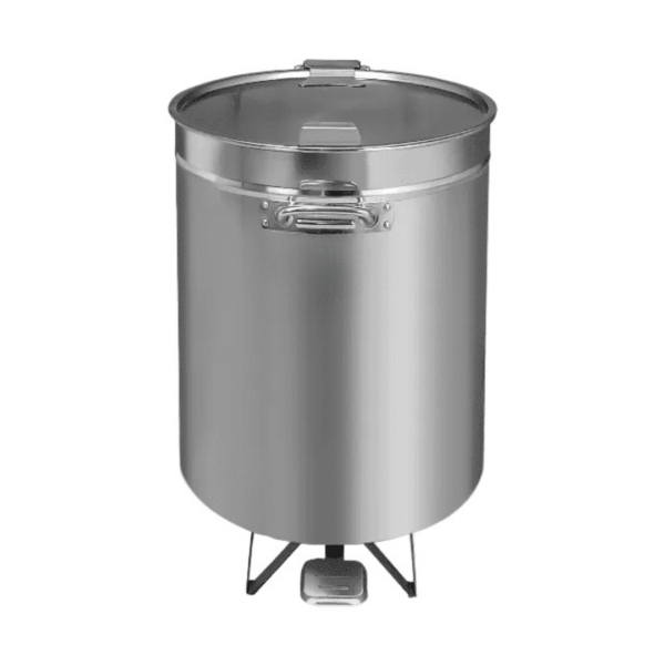 CS Euro Professional Waste bin Stainless steel Wheels Pedal 120 litres AD6904