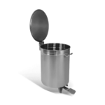 CS Euro Professional Waste bin Stainless steel Wheels Pedal 120 litres AD6904