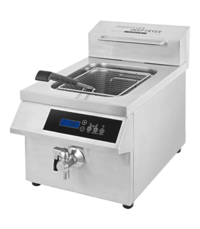 CS Euro Induction Fryer 12L 3kW Countertop with Tap AMCD12F101