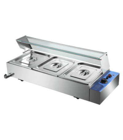 CS Euro Countertop Wet Bain Marie 3 x GN1/2 935mm BM23