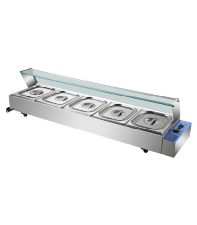 CS Euro Countertop Wet Bain Marie 5 x GN1/2 1465mm BM25