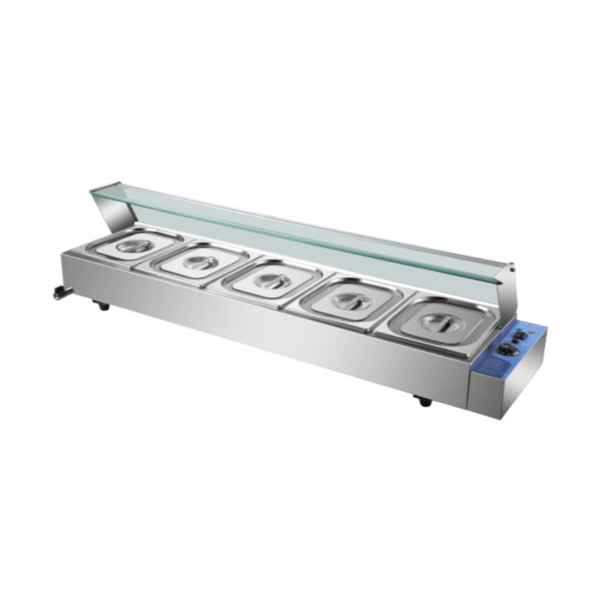 CS Euro Countertop Wet Bain Marie 5 x GN1/2 1465mm BM25
