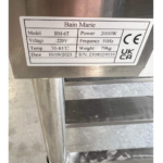 CS Euro Electric 6 Open Well Steam Table Food Warmer With Under-Shelf