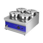 CS Euro 4 Round Pot Bain Marie 4x 4ltr with Drain Tap BM4TT