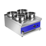 CS Euro 4 Round Pot Bain Marie 4x 4ltr with Drain Tap BM4TT