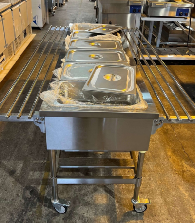 CS Euro Mobile Bain Marie Service Counter 2000mm 6 x GN1/1 BM6T