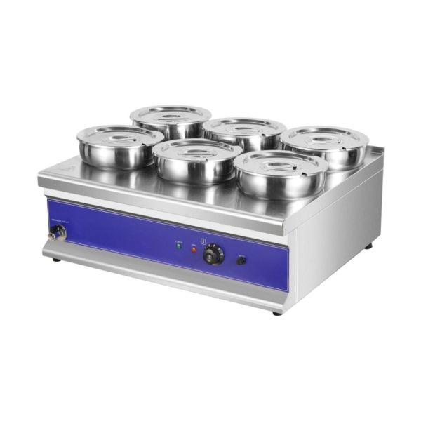 CS Euro 6 Round Pot Bain Marie 6x 7ltr with Drain Tap BM6TT
