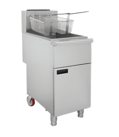 CS Euro Natural Gas Fryer 40L Twin Basket Single Tank 36kW CGK4G