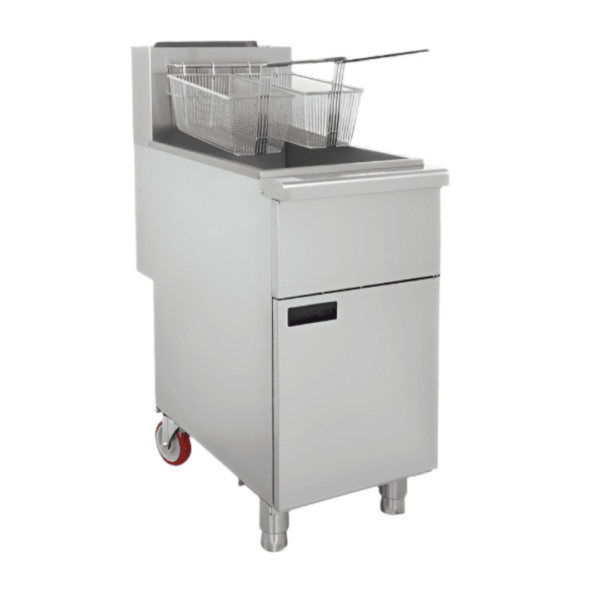 CS Euro Natural Gas Fryer 40L Twin Basket Single Tank 36kW CGK4G