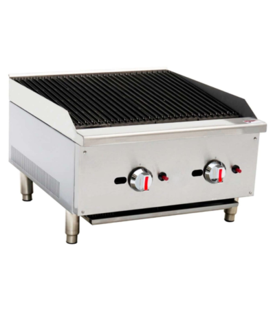 CS Euro Professional Natural Gas Chargrill 2 burners 15kW ECB24S 60cm Dual Control