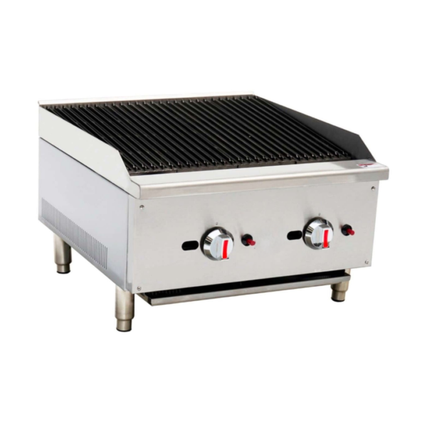 CS Euro Professional Natural Gas Chargrill 2 burners 15kW ECB24S 60cm Dual Control