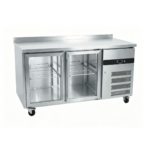 CS Euro Commercial Refrigerated Counter 2 glass doors Depth 700mm Upstand GN2200TNG
