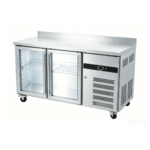 CS Euro Commercial Refrigerated Counter 2 glass doors Depth 700mm Upstand GN2200TNG