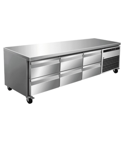 CS Euro Commercial Refrigerated Counter 6 drawers Depth 700mm 317 Litres GN3160TN