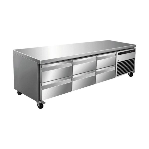 CS Euro Commercial Refrigerated Counter 6 drawers Depth 700mm 317 Litres GN3160TN