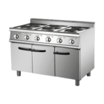 CS Euro Commercial Electric Cooker 6 Burners with Cabinet Base 6x2kW 700mm Depth