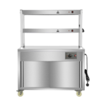 CS Euro Mobile Flat Top Hot Cupboard with 2 tier Heated Gantry 1200mm HYH12HD