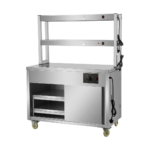 CS Euro Mobile Flat Top Hot Cupboard with 2 tier Heated Gantry 1200mm HYH12HD