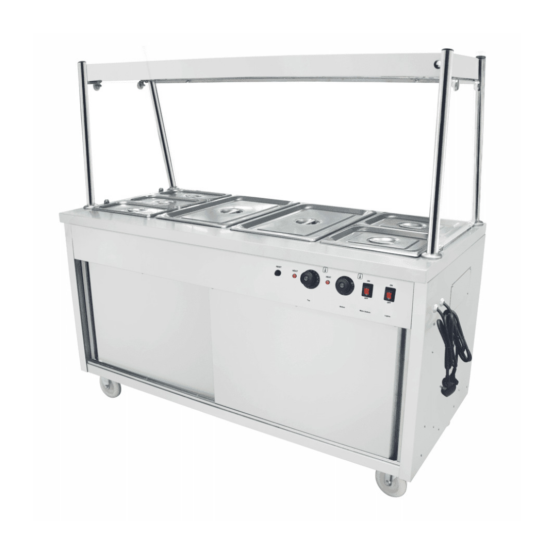 CS Euro Mobile Food Service Counter with Bain Marie Top and Hot Cupboard 150cm HYH4WS CS Euro Mobile Food Service Counter with Bain Marie Top and Hot Cupboard 150cm HYH4WS