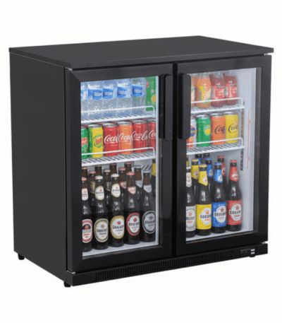 CS Euro Back Bar Cooler 900mm 2 Hinged Glass Doors KBC-2