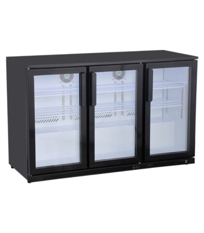 CS Euro Back Bar Cooler 1350mm 3 Hinged Glass Doors KBC-3