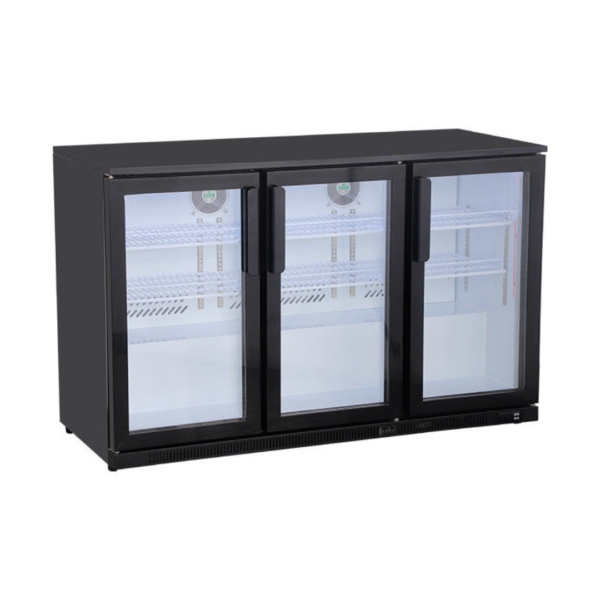 CS Euro Back Bar Cooler 1350mm 3 Hinged Glass Doors KBC-3