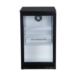 CS Euro Back Bar Cooler 98L Single Glass Door Black KBC1