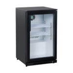 CS Euro Back Bar Cooler 98L Single Glass Door Black KBC1