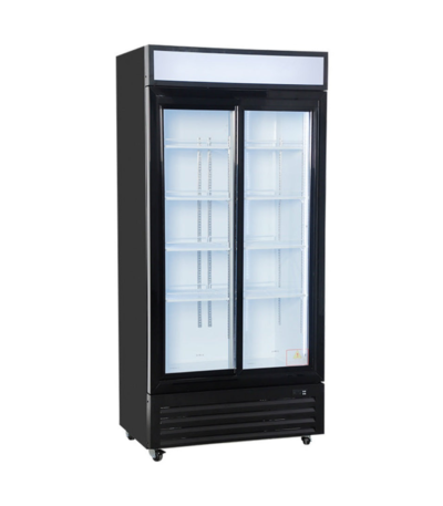 CS Euro Commercial Upright Display Fridge 900mm Double Sliding Doors KD-900S