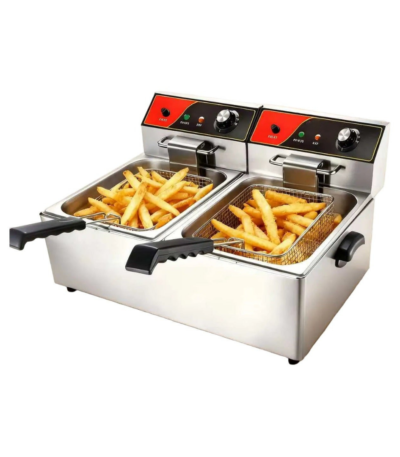 CS Euro Commercial Fryer Double Electric 2x11 litre 7kW Countertop KEF11L2