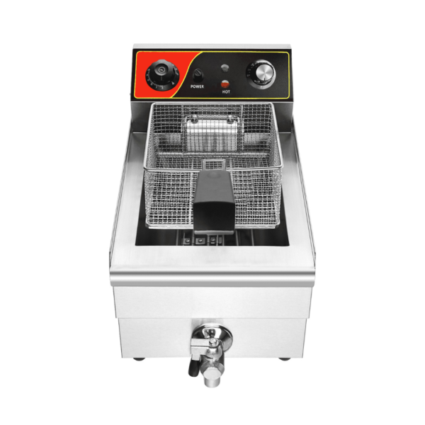 CS Euro Countertop Electric Fryer 13L Single Tank with Drain Tap KEF131V